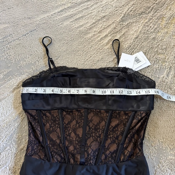 Cami NYC Danika black lace bodysuit silky sexy corset style size 6 new - Picture 8 of 15